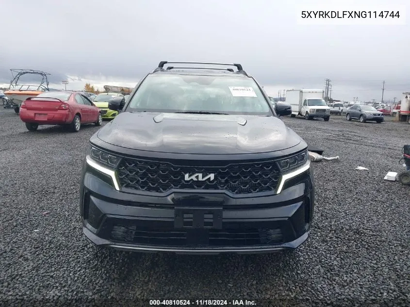 2022 Kia Sorento Sx VIN: 5XYRKDLFXNG114744 Lot: 40810524