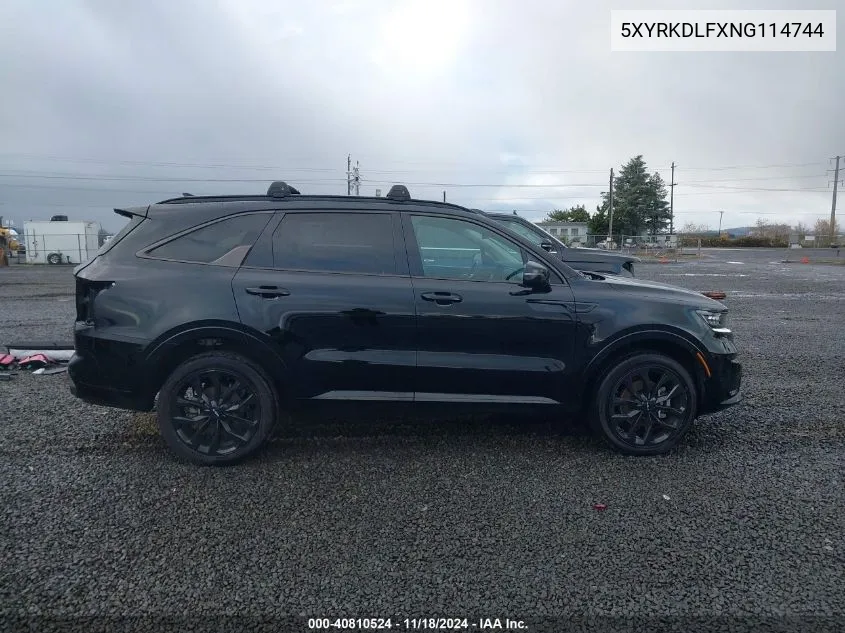 2022 Kia Sorento Sx VIN: 5XYRKDLFXNG114744 Lot: 40810524