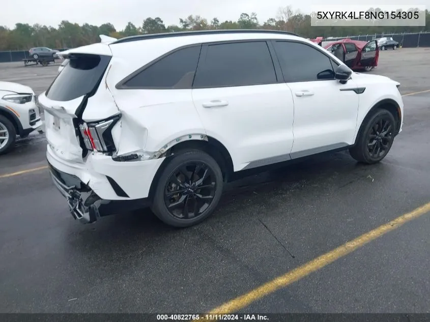 2022 Kia Sorento Sx VIN: 5XYRK4LF8NG154305 Lot: 40822765