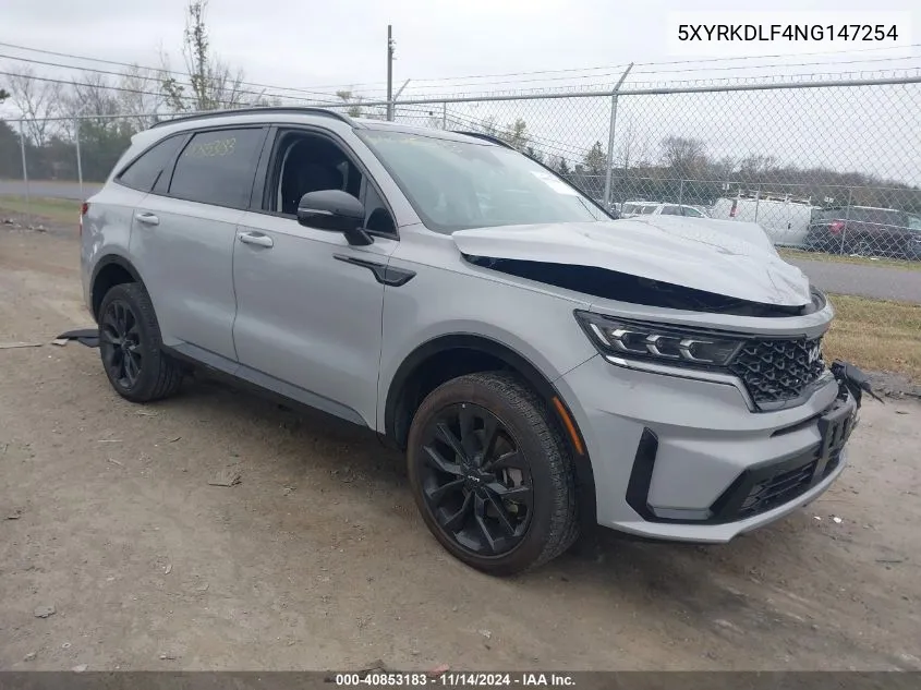 2022 Kia Sorento Sx VIN: 5XYRKDLF4NG147254 Lot: 40853183