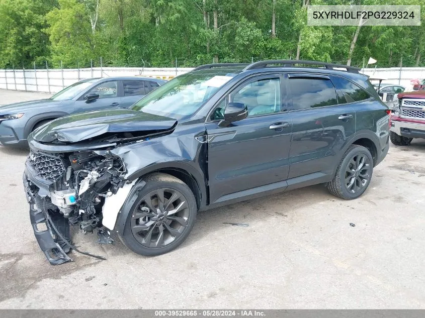 2023 Kia Sorento X-Line Ex VIN: 5XYRHDLF2PG229324 Lot: 39529665