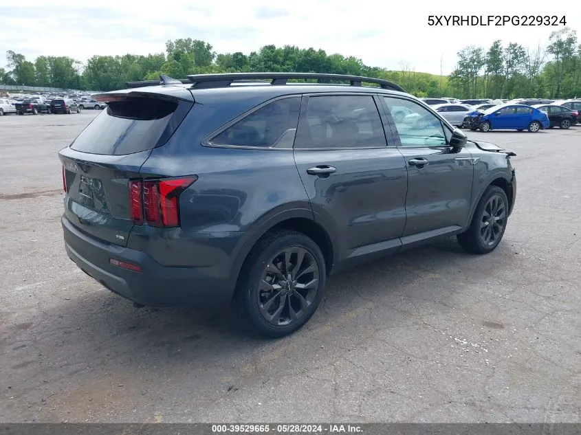 2023 Kia Sorento X-Line Ex VIN: 5XYRHDLF2PG229324 Lot: 39529665