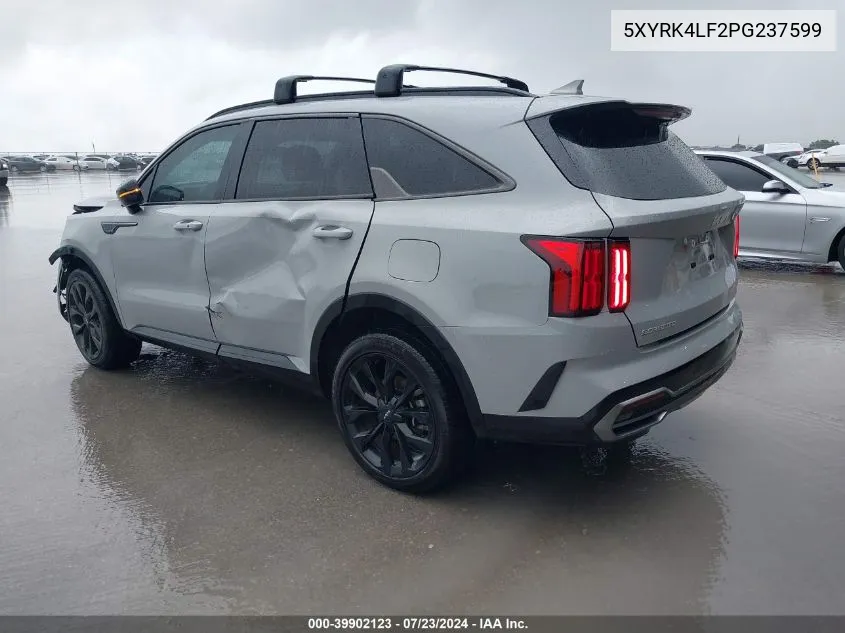 2023 Kia Sorento Sx VIN: 5XYRK4LF2PG237599 Lot: 39902123