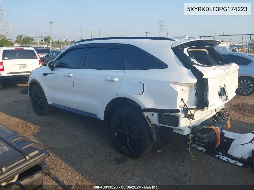 2023 Kia Sorento Sx VIN: 5XYRKDLF3PG174223 Lot: 40013823