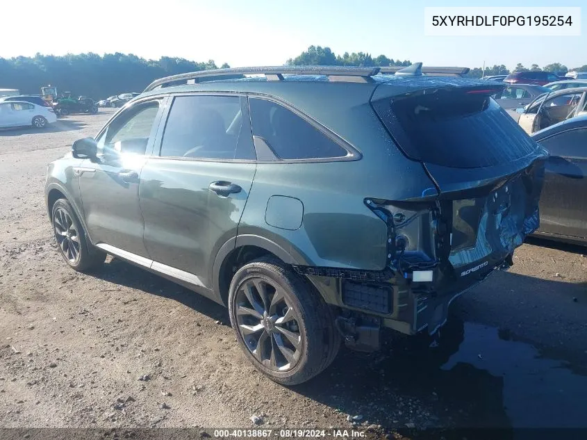 2023 Kia Sorento X-Line Ex VIN: 5XYRHDLF0PG195254 Lot: 40138867