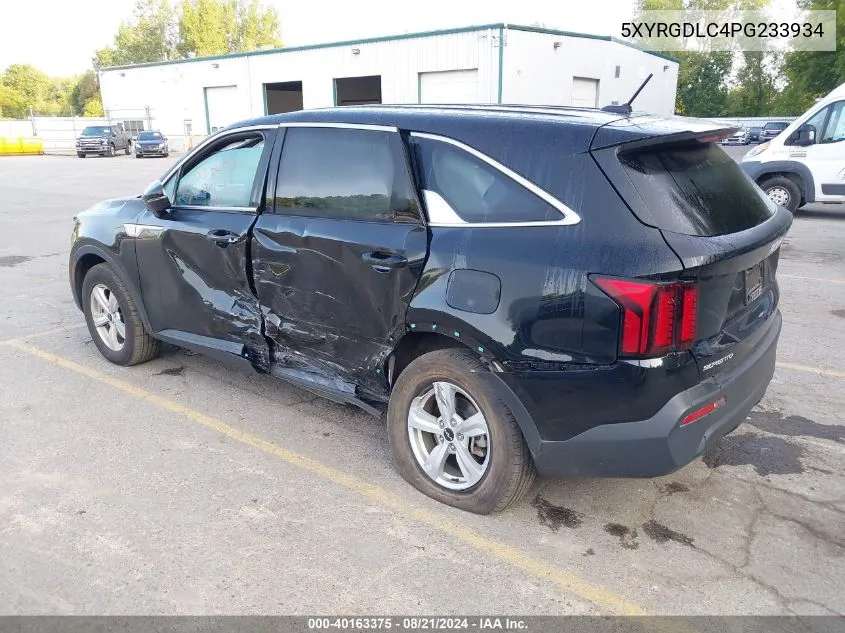 2023 Kia Sorento Lx VIN: 5XYRGDLC4PG233934 Lot: 40163375