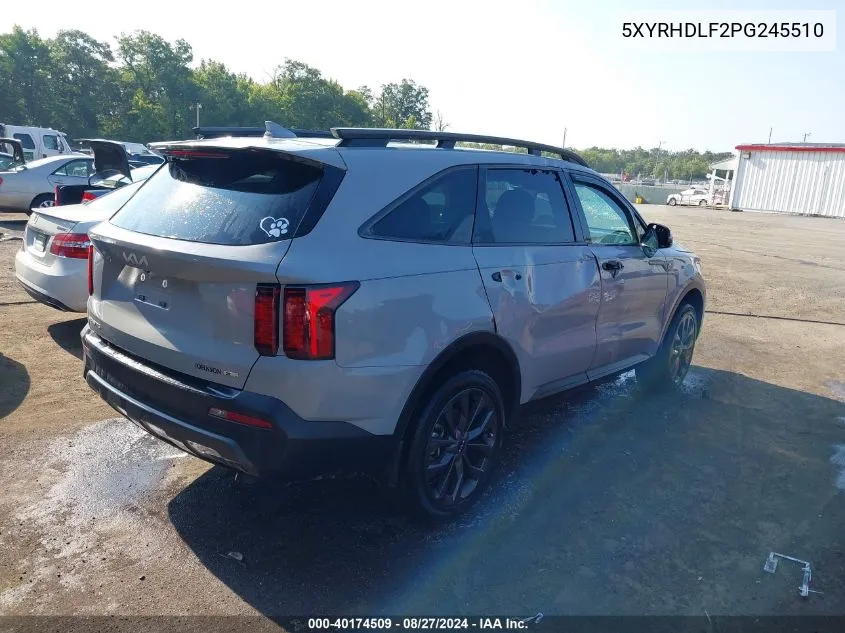 2023 Kia Sorento X-Line Ex VIN: 5XYRHDLF2PG245510 Lot: 40174509