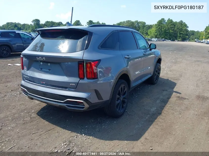 2023 Kia Sorento Sx Prestige VIN: 5XYRKDLF0PG180187 Lot: 40177441