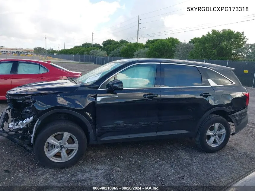 2023 Kia Sorento Lx VIN: 5XYRGDLCXPG173318 Lot: 40210965