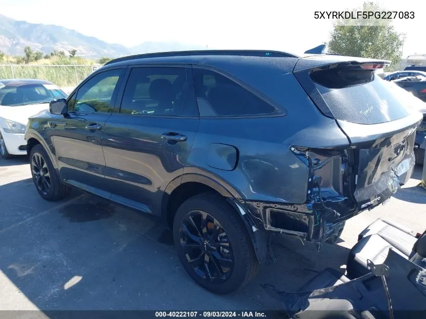 2023 Kia Sorento Sx VIN: 5XYRKDLF5PG227083 Lot: 40222107