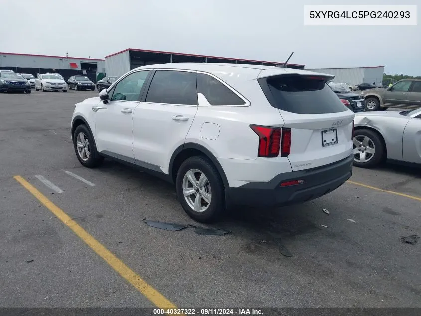 2023 Kia Sorento Lx VIN: 5XYRG4LC5PG240293 Lot: 40327322