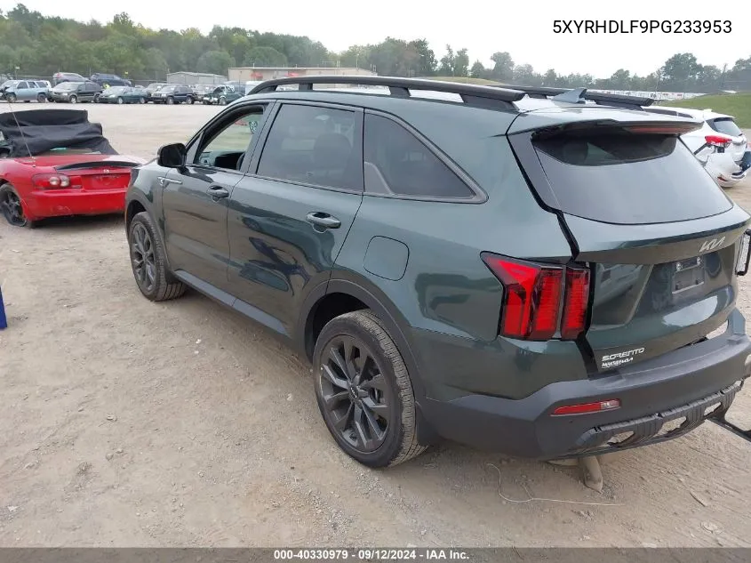 2023 Kia Sorento X-Line Ex VIN: 5XYRHDLF9PG233953 Lot: 40330979