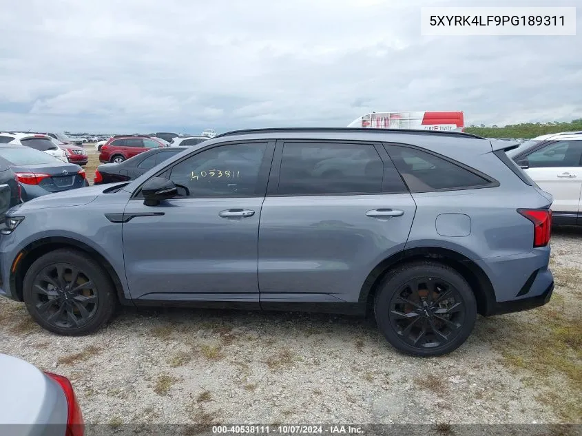 2023 Kia Sorento Sx/Sxp VIN: 5XYRK4LF9PG189311 Lot: 40538111