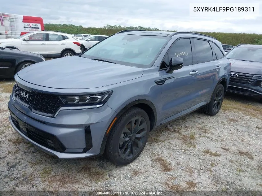 2023 Kia Sorento Sx/Sxp VIN: 5XYRK4LF9PG189311 Lot: 40538111