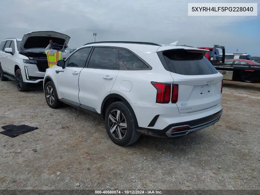 2023 Kia Sorento Ex VIN: 5XYRH4LF5PG228040 Lot: 40580074