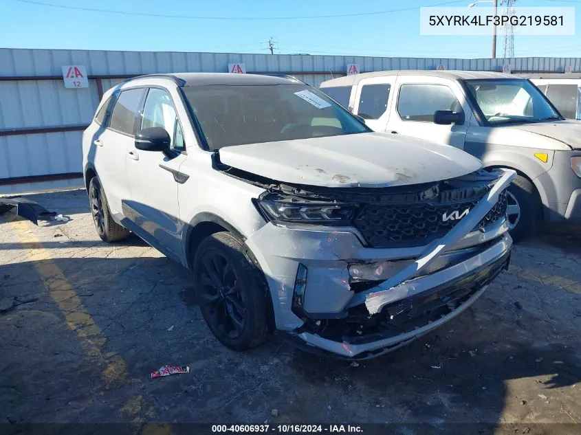 2023 Kia Sorento Sx VIN: 5XYRK4LF3PG219581 Lot: 40606937