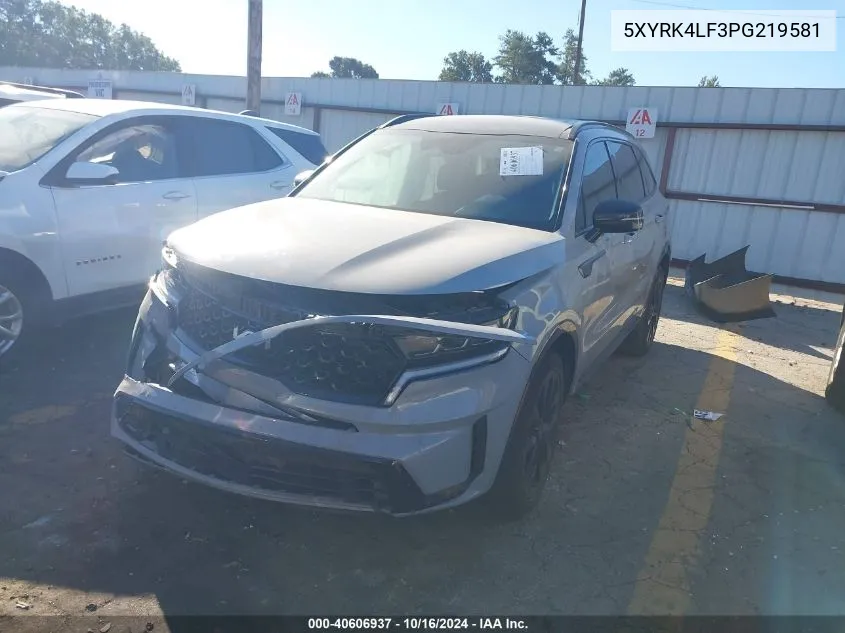 2023 Kia Sorento Sx VIN: 5XYRK4LF3PG219581 Lot: 40606937