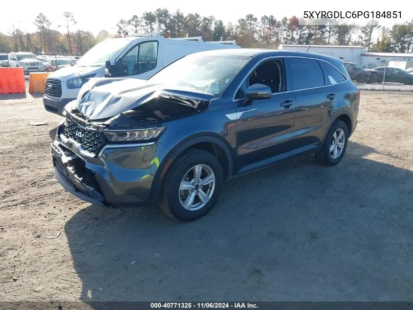 2023 Kia Sorento Lx VIN: 5XYRGDLC6PG184851 Lot: 40771325