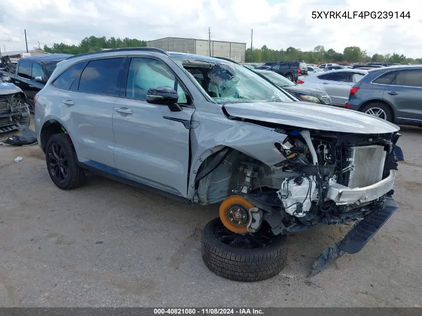 2023 Kia Sorento Sx VIN: 5XYRK4LF4PG239144 Lot: 40821080