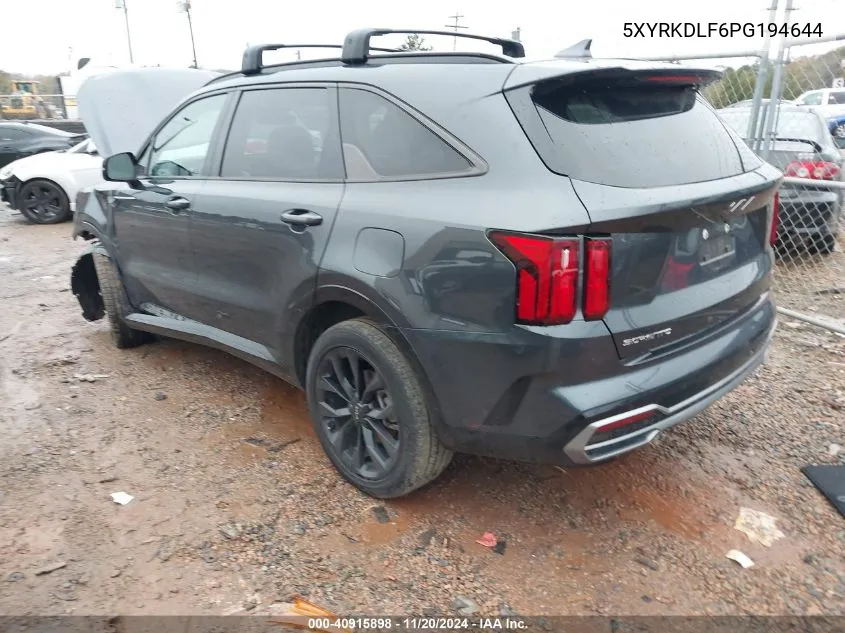 2023 Kia Sorento Sx VIN: 5XYRKDLF6PG194644 Lot: 40915898