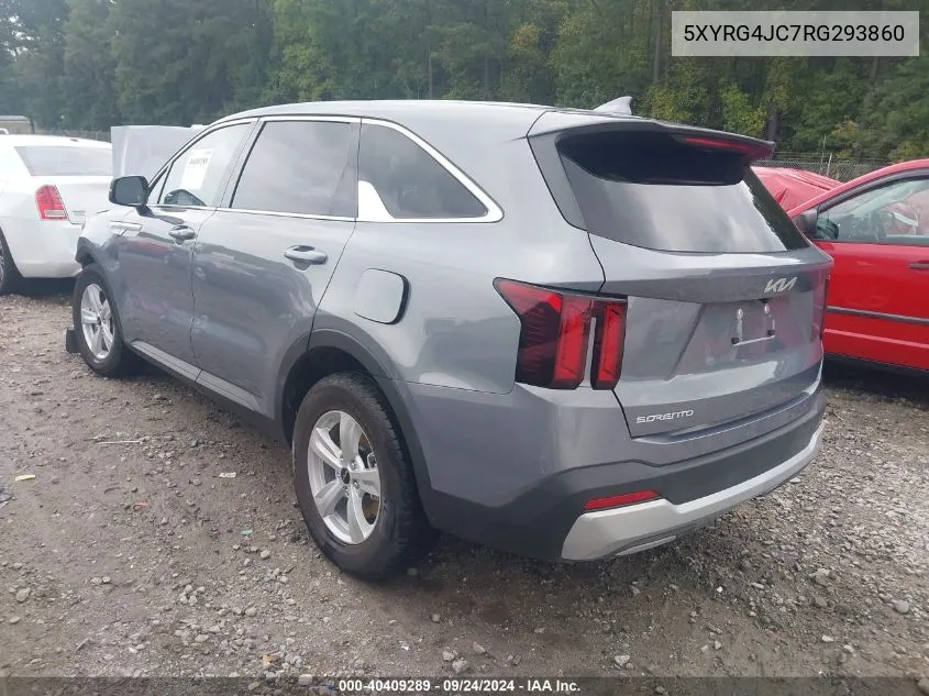 2024 Kia Sorento Lx VIN: 5XYRG4JC7RG293860 Lot: 40409289