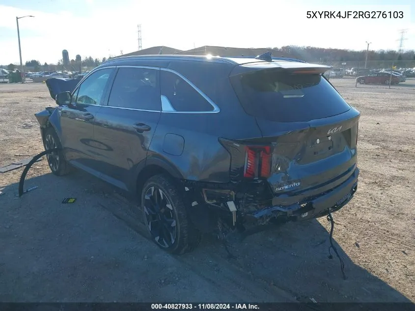 2024 Kia Sorento Sx VIN: 5XYRK4JF2RG276103 Lot: 40827933