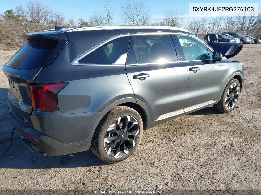 2024 Kia Sorento Sx VIN: 5XYRK4JF2RG276103 Lot: 40827933