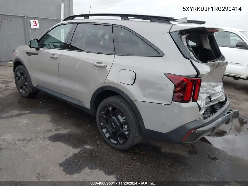 2024 Kia Sorento X-Line Sx VIN: 5XYRKDJF1RG290414 Lot: 40889531