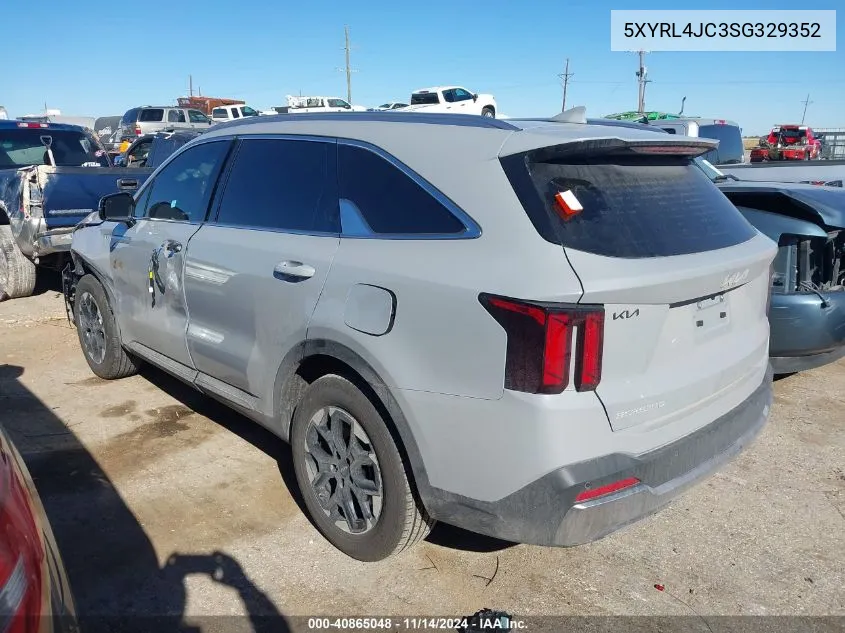 2025 Kia Sorento S VIN: 5XYRL4JC3SG329352 Lot: 40865048