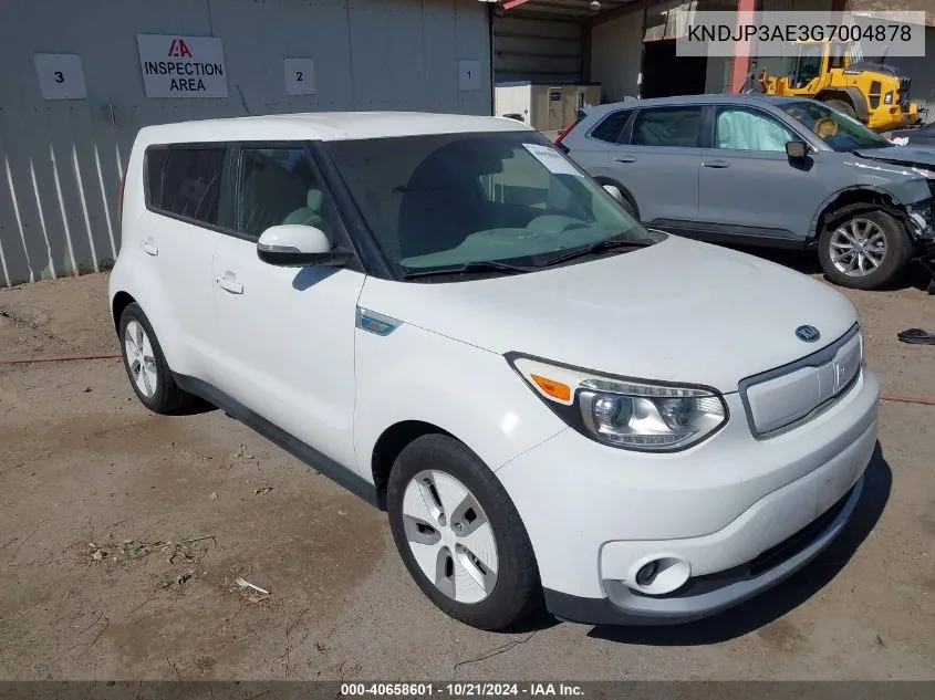 2016 Kia Soul Ev + VIN: KNDJP3AE3G7004878 Lot: 40658601