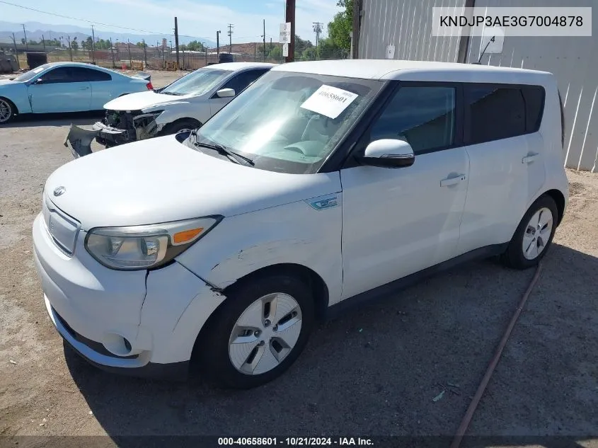 2016 Kia Soul Ev + VIN: KNDJP3AE3G7004878 Lot: 40658601