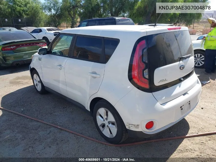 2016 Kia Soul Ev + VIN: KNDJP3AE3G7004878 Lot: 40658601