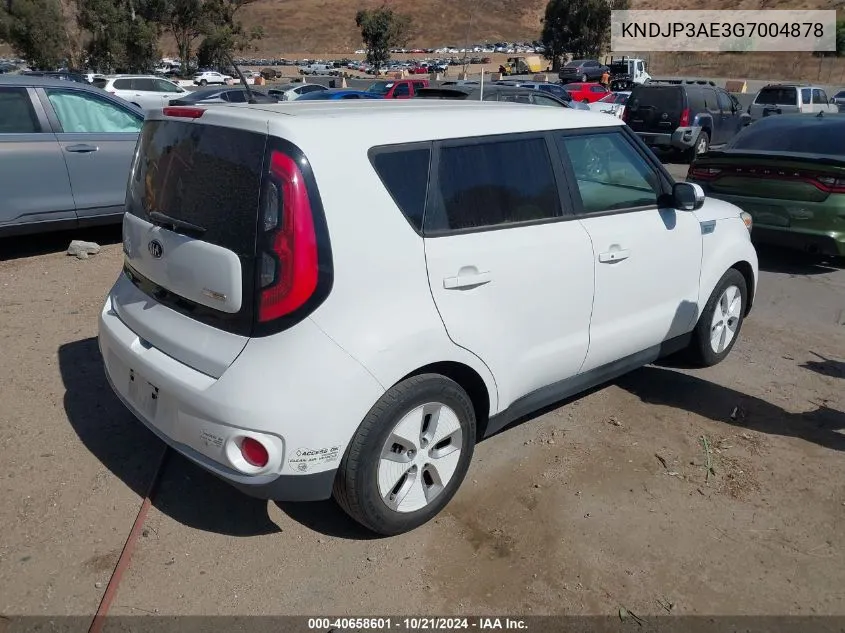 2016 Kia Soul Ev + VIN: KNDJP3AE3G7004878 Lot: 40658601