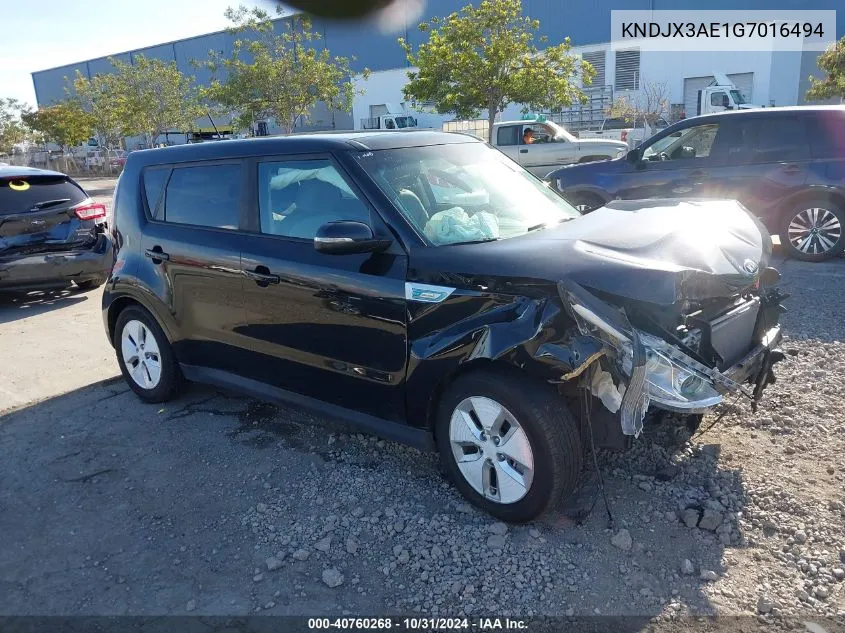 2016 Kia Soul Ev + VIN: KNDJX3AE1G7016494 Lot: 40760268