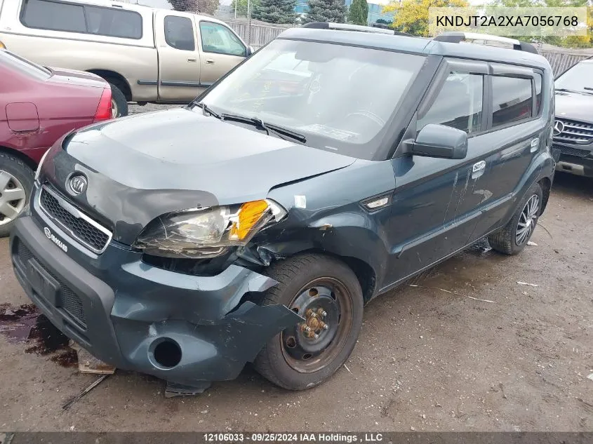 2010 Kia Soul VIN: KNDJT2A2XA7056768 Lot: 12106033