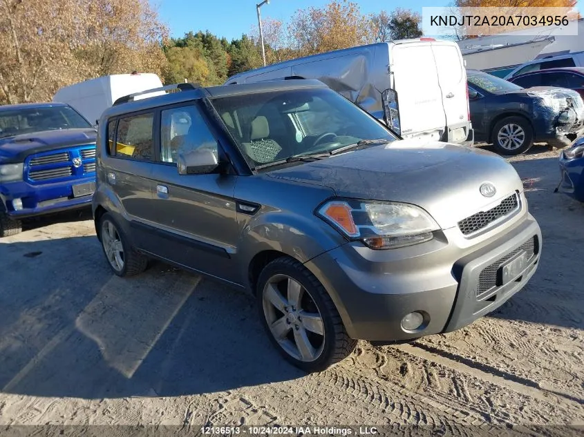 2010 Kia Soul VIN: KNDJT2A20A7034956 Lot: 12136513