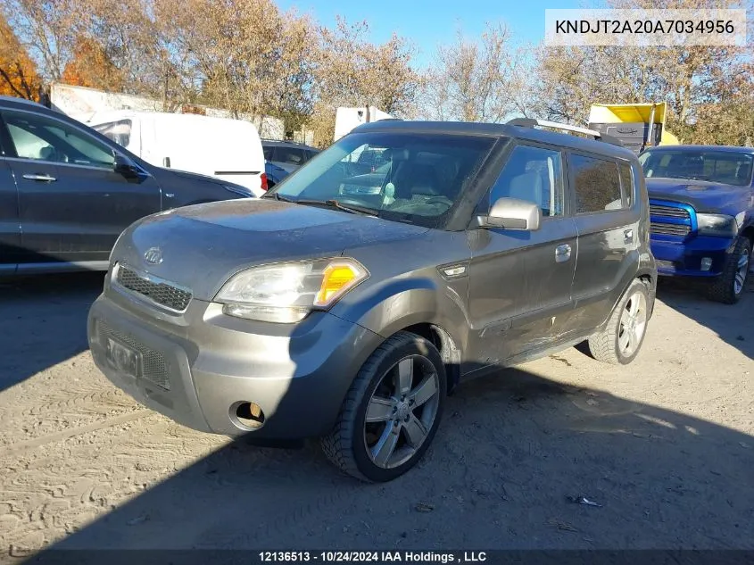 2010 Kia Soul VIN: KNDJT2A20A7034956 Lot: 12136513