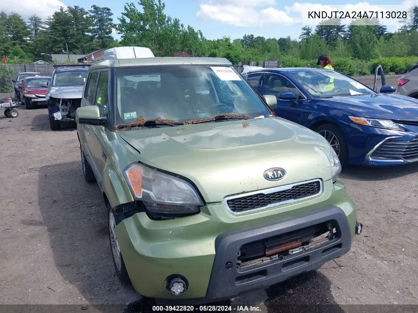 2010 Kia Soul + VIN: KNDJT2A24A7113028 Lot: 39422820