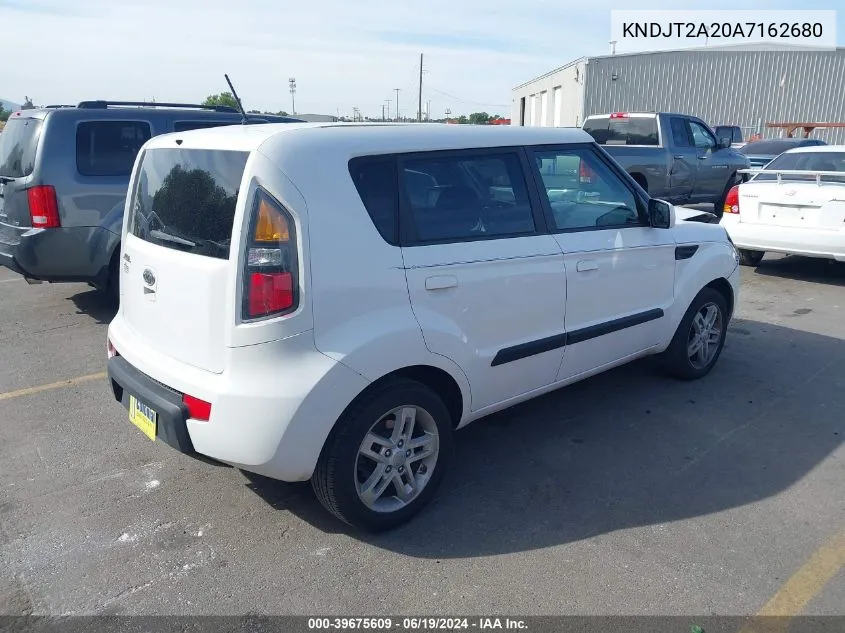 2010 Kia Soul + VIN: KNDJT2A20A7162680 Lot: 39675609