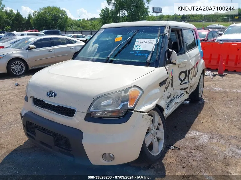 2010 Kia Soul ! VIN: KNDJT2A20A7100244 Lot: 39826200