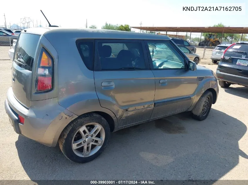 2010 Kia Soul + VIN: KNDJT2A21A7162705 Lot: 39903001