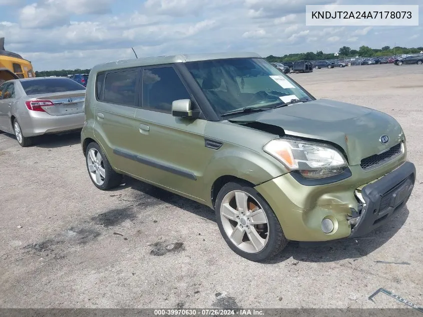 2010 Kia Soul ! VIN: KNDJT2A24A7178073 Lot: 39970630