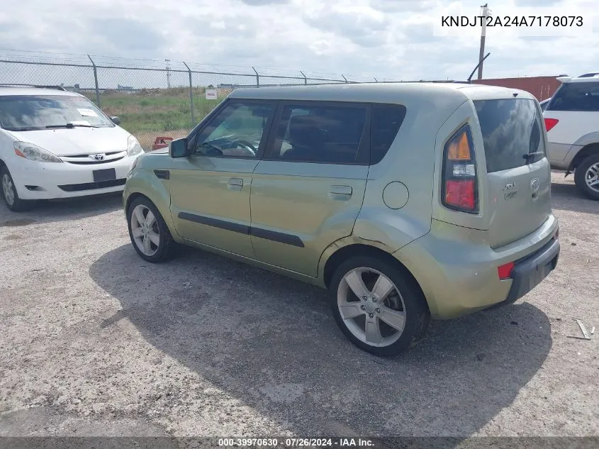 2010 Kia Soul ! VIN: KNDJT2A24A7178073 Lot: 39970630