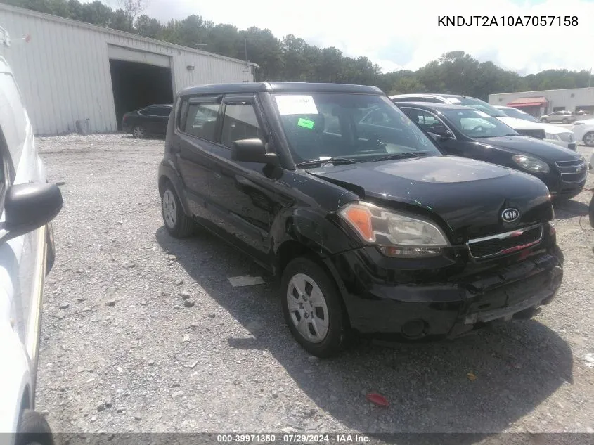 2010 Kia Soul VIN: KNDJT2A10A7057158 Lot: 39971350