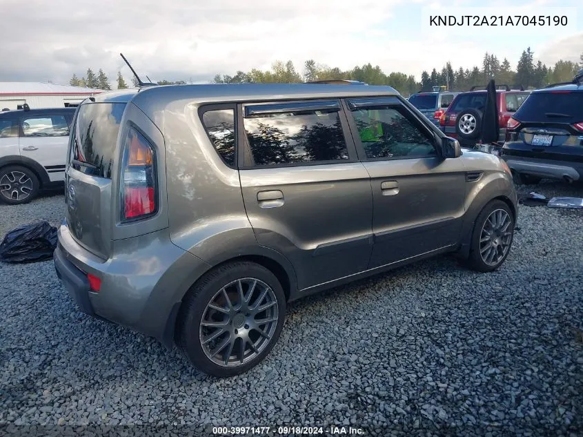 2010 Kia Soul ! VIN: KNDJT2A21A7045190 Lot: 39971477