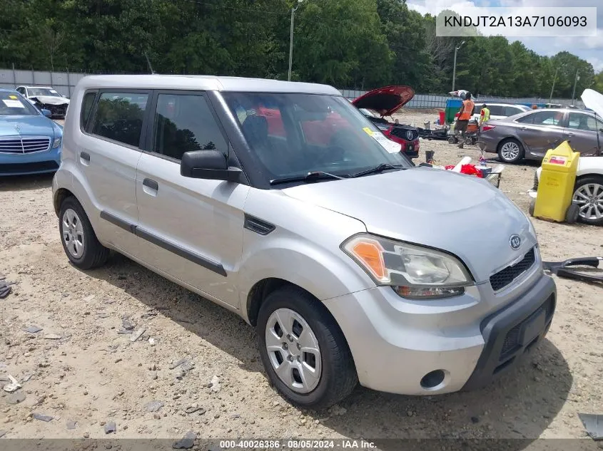 2010 Kia Soul VIN: KNDJT2A13A7106093 Lot: 40026386