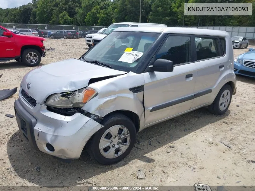 2010 Kia Soul VIN: KNDJT2A13A7106093 Lot: 40026386