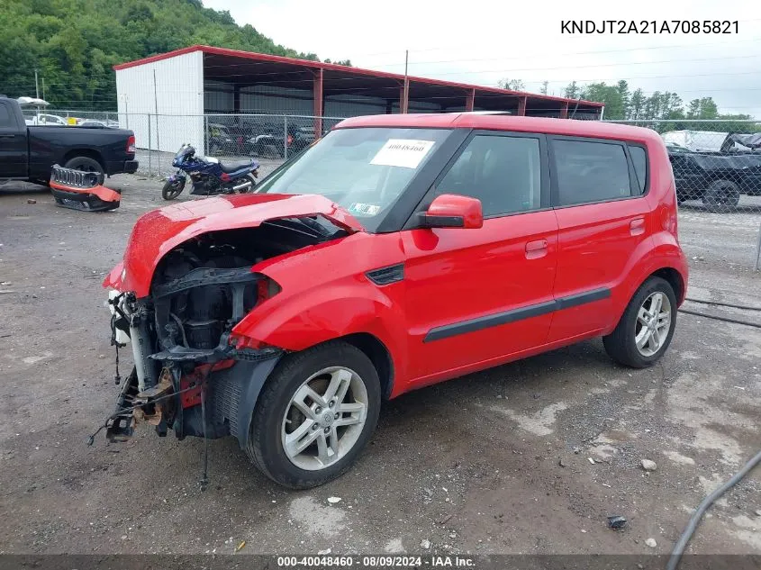 2010 Kia Soul + VIN: KNDJT2A21A7085821 Lot: 40048460