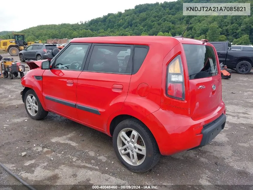 2010 Kia Soul + VIN: KNDJT2A21A7085821 Lot: 40048460