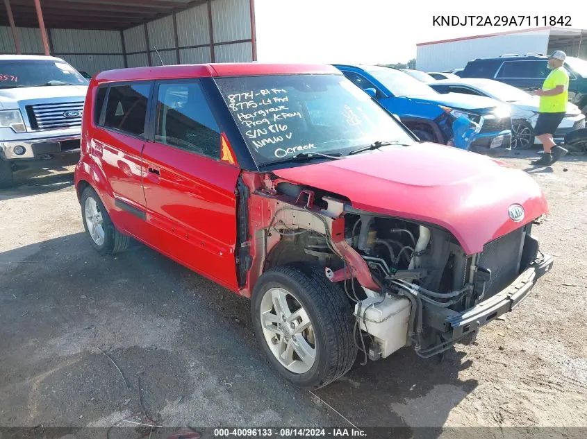 2010 Kia Soul + VIN: KNDJT2A29A7111842 Lot: 40096133